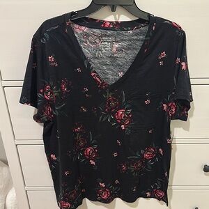 Torrid Black Floral Women's Top